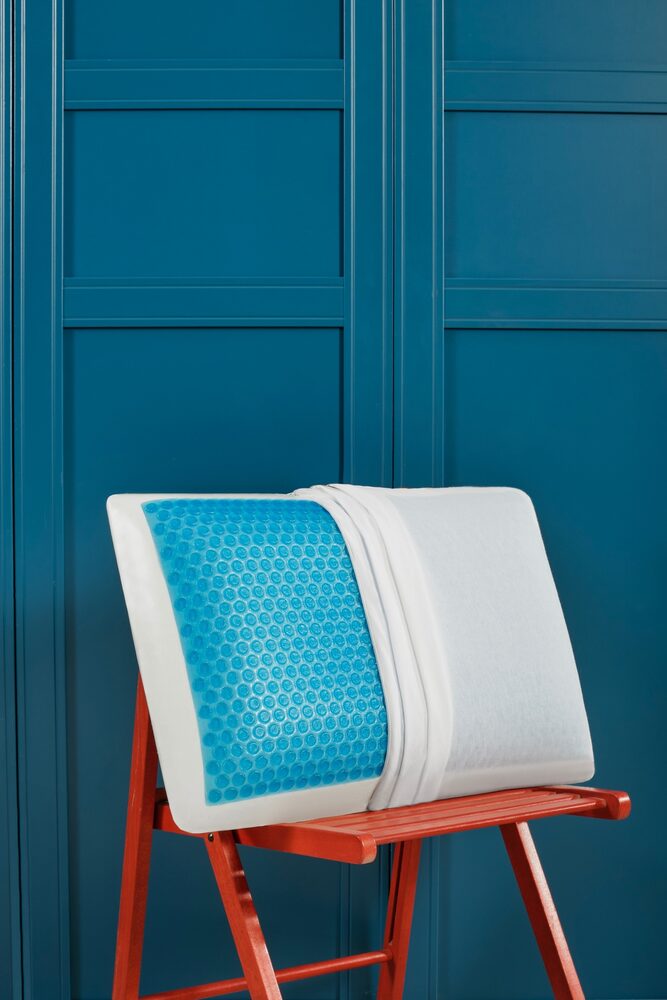 Soğutucu Yüksek Boyun Destekli Ortopedik Yastık Boyun Destekli Visco Yastık 60x40x14 cm 4 Mevsim Kul